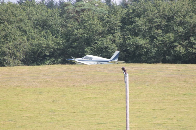 Plane in field
