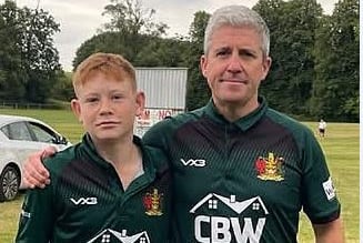 Iwan Roberts and Ted Jones who established a new club record stand of 150 for the 7th wicket
