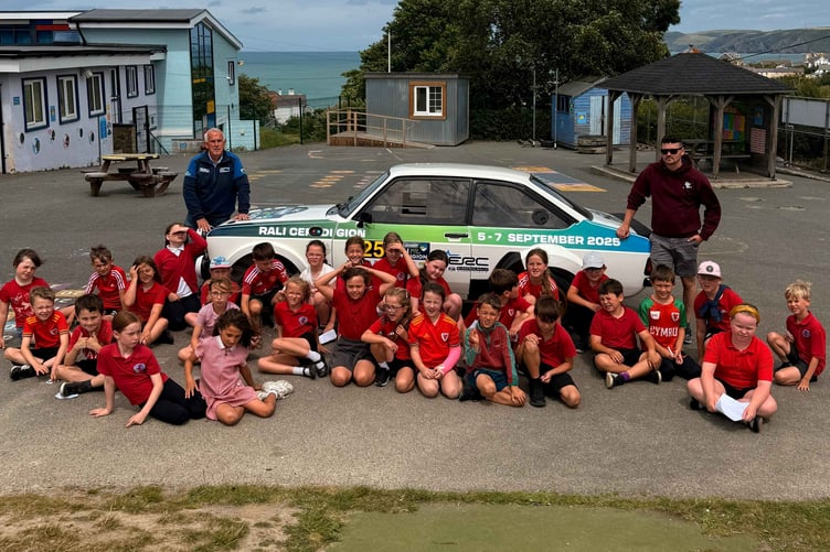 The Rali Ceredigion team visited 26 schools in the region on the run-up to the rally