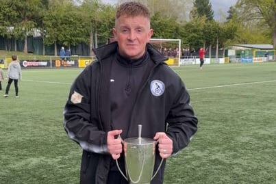 Ceri Roberts with the Emrys Morgan Cup