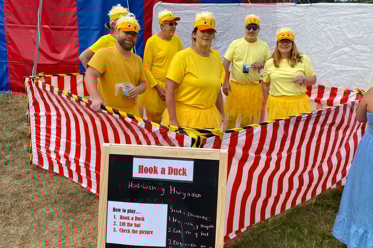 Hook a Duck inspired this group of festival-goers and their fancy dress