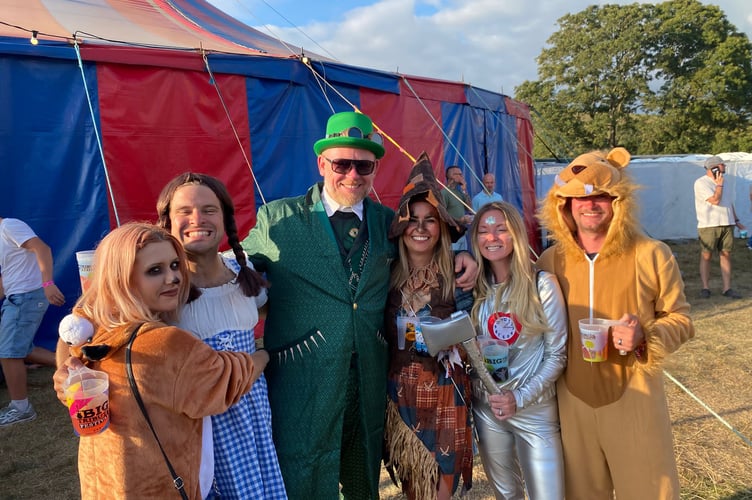 Characters from the Wizard of Oz appeared at the festival for fancy dress Saturday