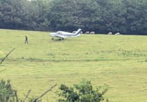 Plane takes off from field dubbed 'Bow Street airport'