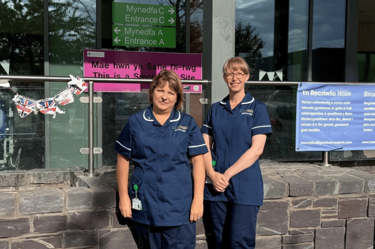 Kathi Ellis and Gemma Sweetman. Photo: Betsi Cadwaladr University Health Board