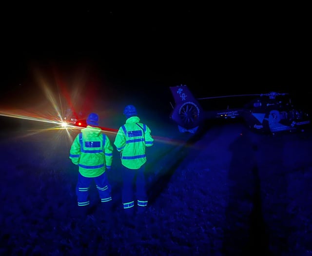 Late night cliff rescue in Aberporth