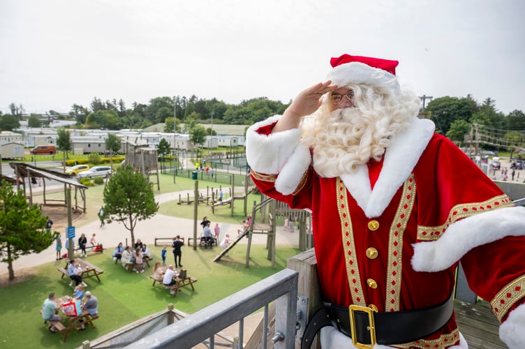 Father Christmas at Haven Pwllheli. Photo: Haven