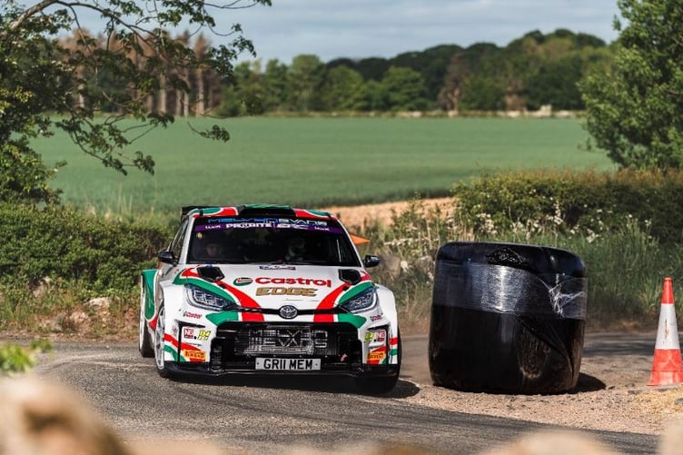 Lampeter's Meirion Evans trails British Rally Championship leader William Creighton by 10 points