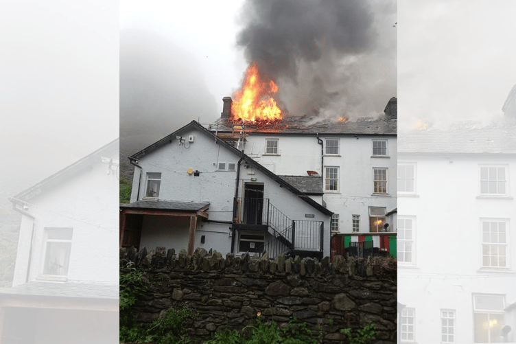 The fire at the Queens Hotel.
