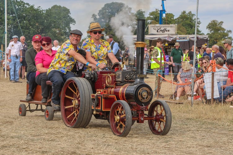 Rob Rayner with his minature steamer
