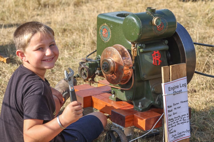 Ianto Griffiths Boncath with his Ruston Engine