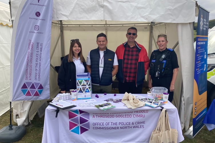 The Police and Crime Commissioner stand at Merioneth Show in Tywyn. Photo: PCC