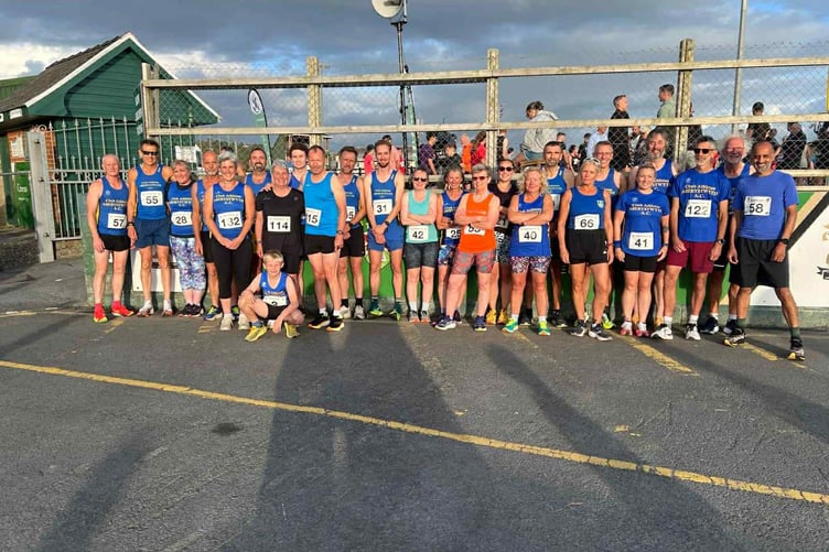 Aberystwyth Athletic Club members before the race