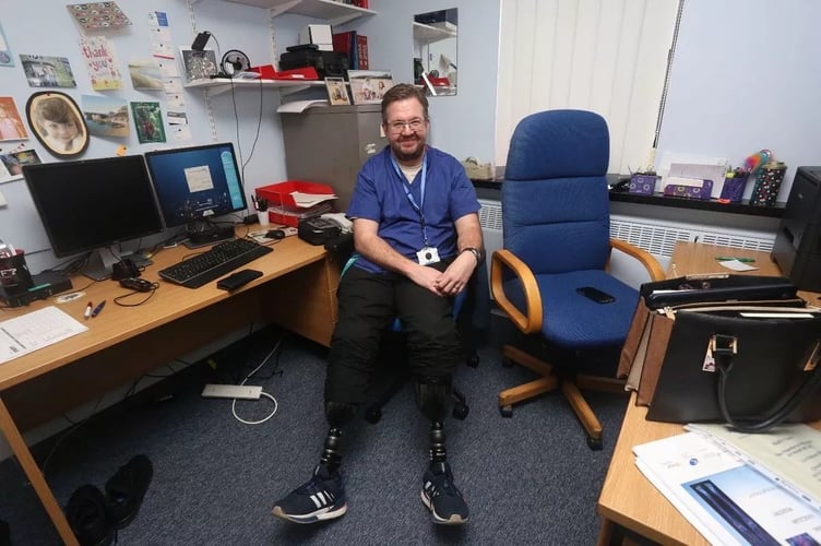 FILE PHOTO - Surgeon Neil Hopper at The Royal Cornwall Hospital. A vascular surgeon who carried out hundreds of amputation operations before going on to have both his own legs amputated has been charged with fraud. Neil Hopper, aged 49, from Truro, has also been charged with encouraging someone else to remove the body parts of others. Devon and Cornwall Police issued a statement this morning saying: "Following an investigation by Devon and Cornwall Police which began in February 2023, a vascular surgeon from Cornwall has been charged with three criminal offences.