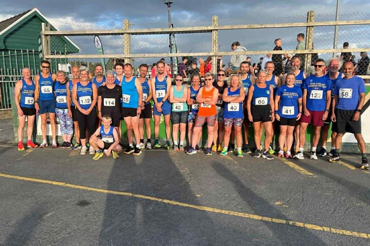 Aber AC celebrating winning the fastest running club award