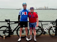 Father and son cycle to Paris for British Legion