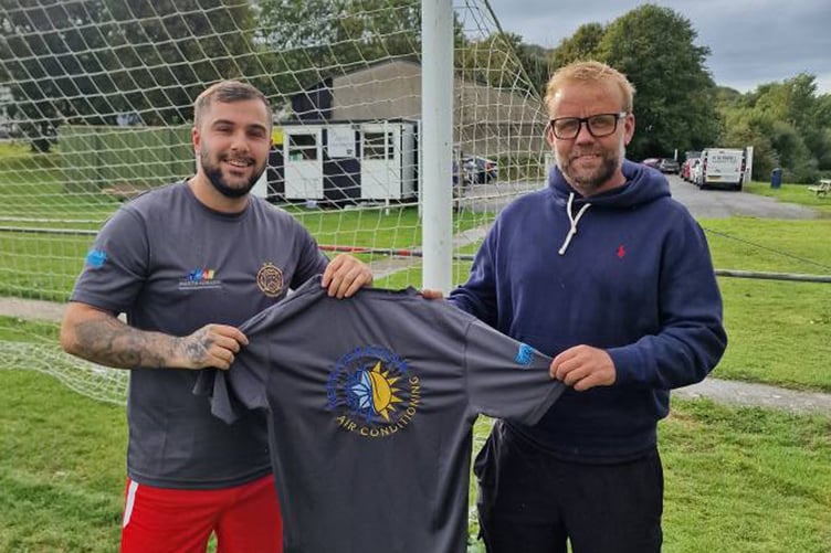 Penparcau's new training tops have been sponsored by Martin Akehurst PHGE Refrigiration Air-Conditioning