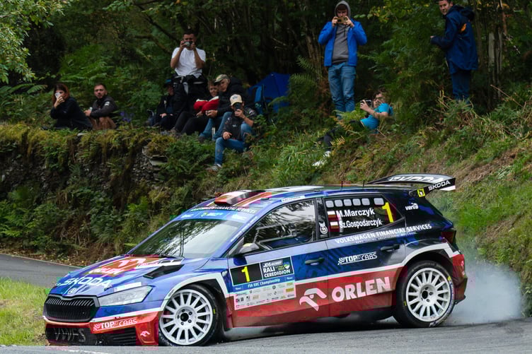 Miko Marczyk made the podium in the FIA European Rally Championship
