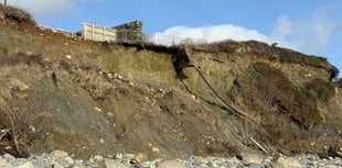 Criccieth house threatened by cliff erosion