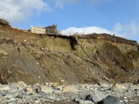 Criccieth house threatened by cliff erosion