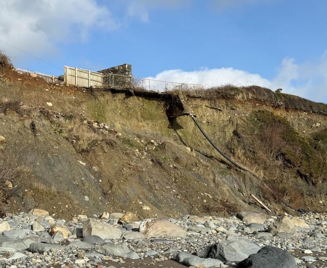 Criccieth house threatened by cliff erosion