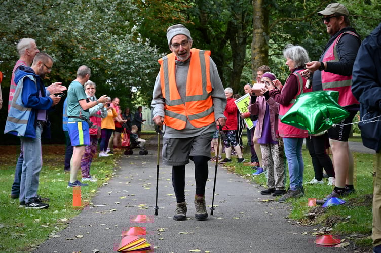 Aberystwyth Parkrun's Lionel, 89, completes 250th event. Photo: Clive Williams