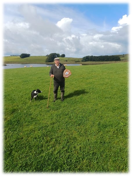 Last year’s winner Eirian Morgan and his dog “Lil”.