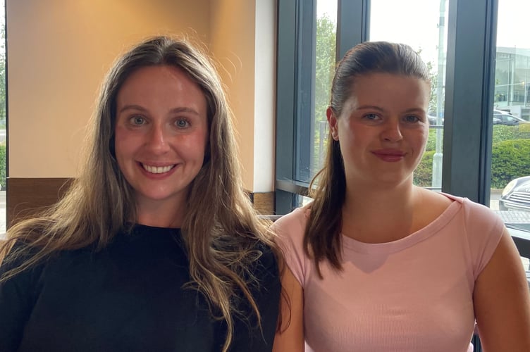 Assistant Psychologists Cerys Bowden-Howe (left) and Emily Syder
