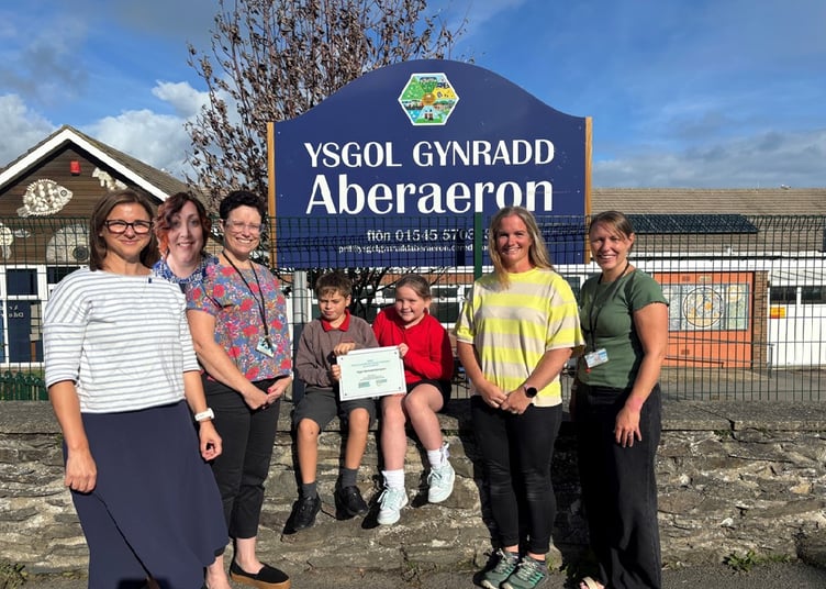 Aberaeron primary school has been handed a prestigious award