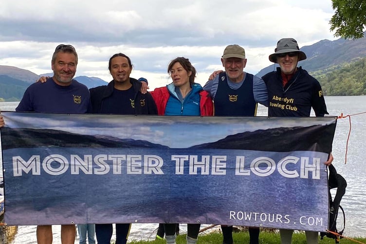 Aberdyfi Rowing Club's Monster the Loch 2025 crew