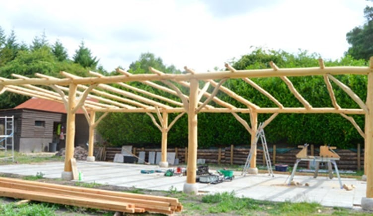 An example of materials for the replacement shelter at the Welsh Wildlife Centre. Picture: Welsh Wildlife Centre application.