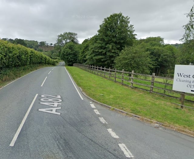 Airlifted driver arrested following A482 crash