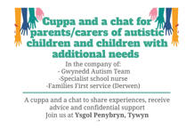 Join autism support events in Gwynedd