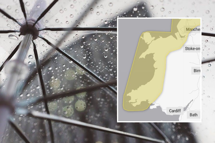 Wet weekend forecast with yellow warning for rain