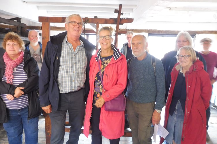 Tywyn & District History Society members at Newtown Textile Museum
