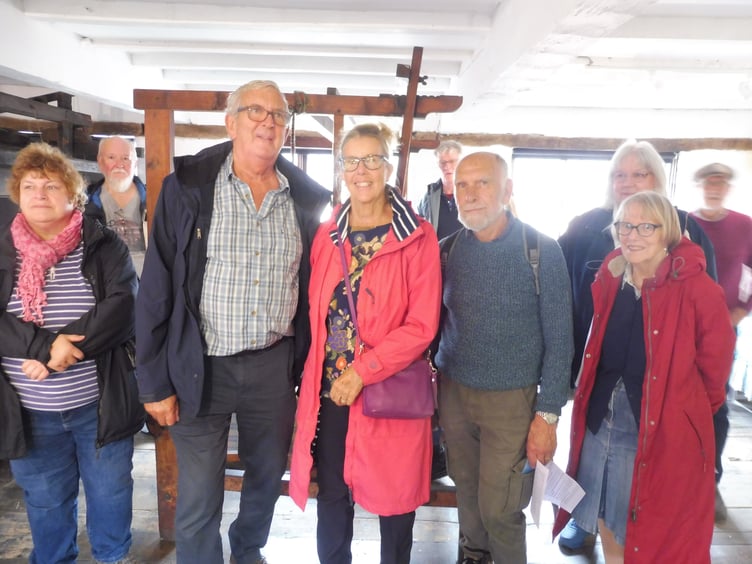 Tywyn & District History Society members at Newtown Textile Museum