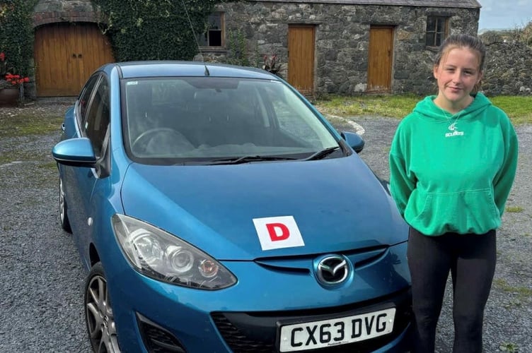 Glain Tudur from Llandwrog has had to book a test in Aberystwyth