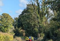 Fire crews rescue motorist stuck in floodwater