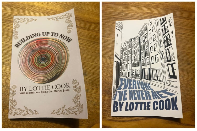 Lottie Cook's two poetry collections - Building Up to Now, and Everyone I've Never Met.