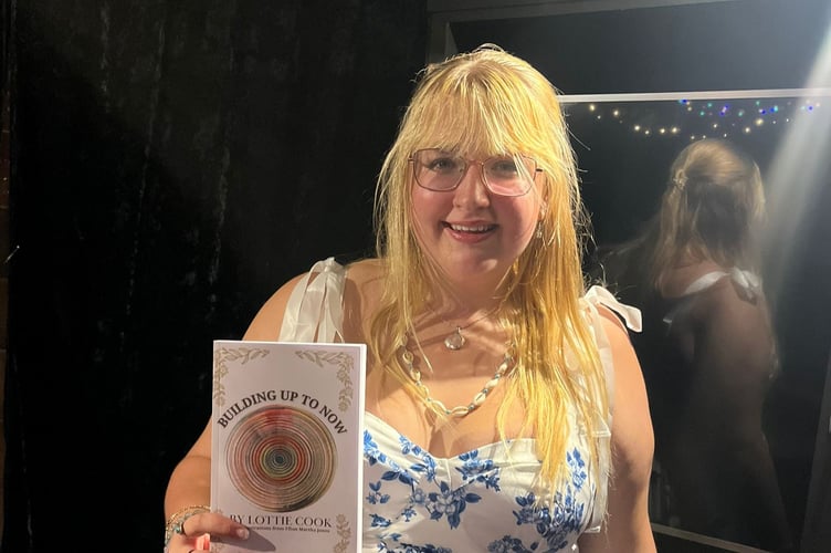 Lottie Cook at the launch event of her latest poetry collection, Building Up To Now. Photo: Lottie Cook