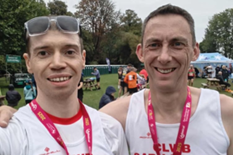 Geth ap Phyllip and Matthew Clarke at the Swansea 10K