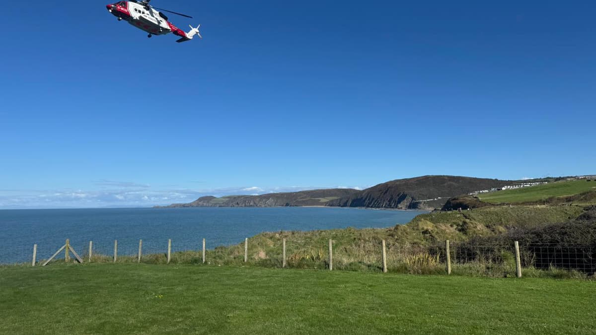 Woman airlifted after cliff fall | cambrian-news.co.uk