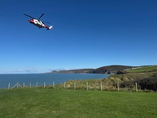 Woman airlifted after cliff fall