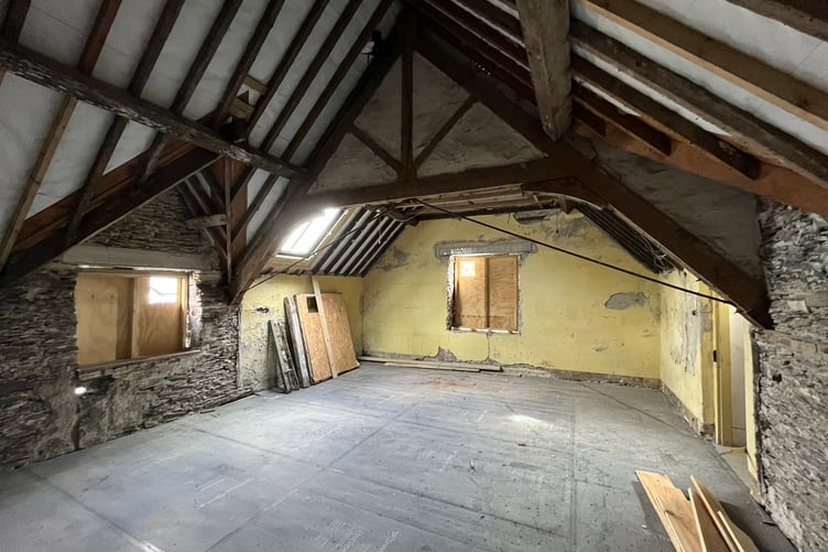 One of the rooms at the Stables. Photo: Stablau Machynlleth Stables