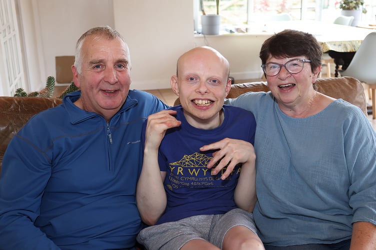 Pictured are Mark and Laura Bugby with their son John Bugby from Bala. 
Picture by Phil Blagg Photography.
PB143-2025