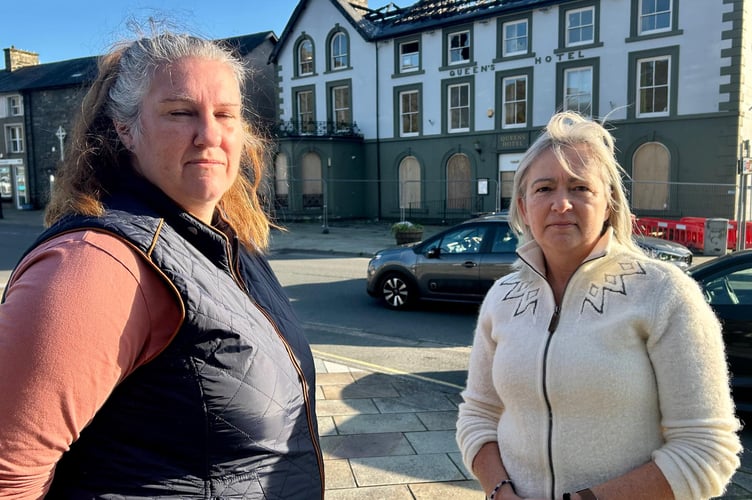 Licensee Angi Clinton and Liz Saville Roberts MP