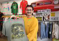 Aberystwyth entrepreneur Khalid Aslam and his retro clothing store