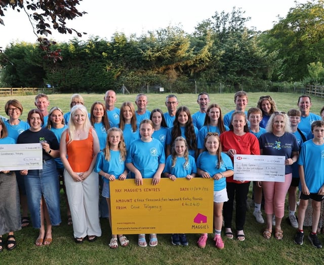 Talgarreg community group raise £12,600 for charity