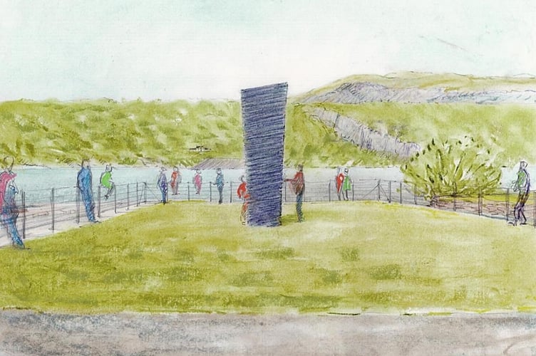 The proposed sculpture at Llanberis. Photo: Gwynedd Council plans