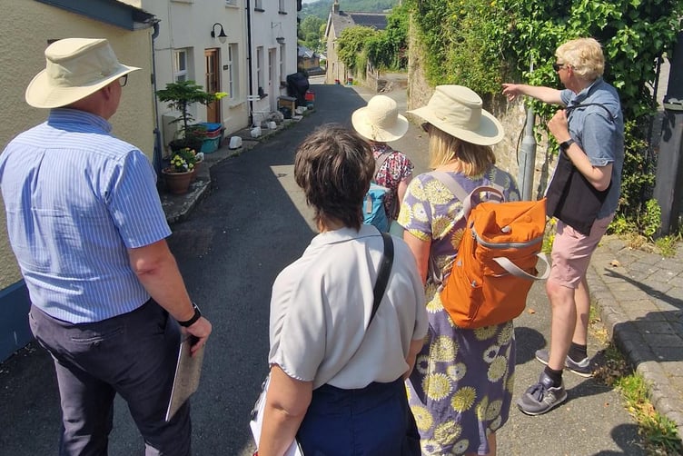 Chris Jones engaging with residents during a village walkabout