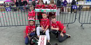 Cubs and Scouts fly Welsh flag at Box Cart Championships